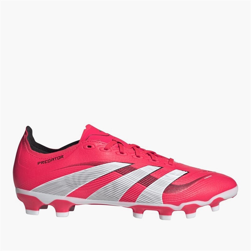 adidas Herren Predator League Pure Victory Pack MG Multi Ground Fußballschuhe Lucid Red/Weiß/Schwarz