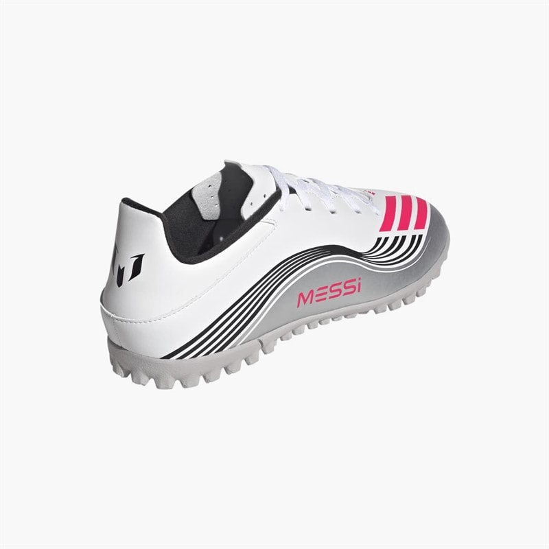 adidas Chaussures de football Homme F50 Messi Club Prestig10 Pack TF Astro Cloud White/Lucid Red/Silver Metallic - Image 3