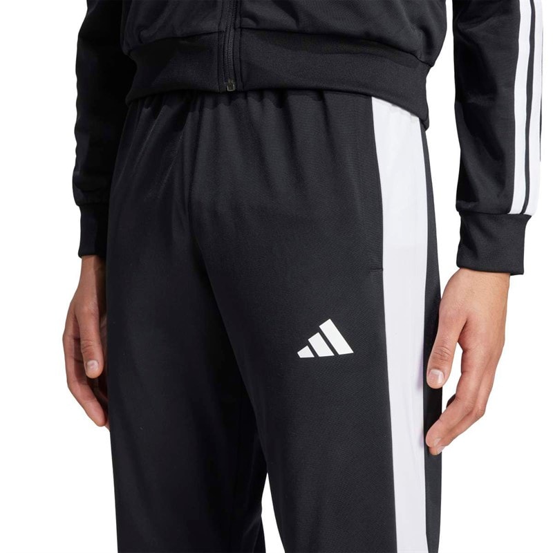 adidas Heren Snap Track Broek Zwart/Wit - Afbeelding 4