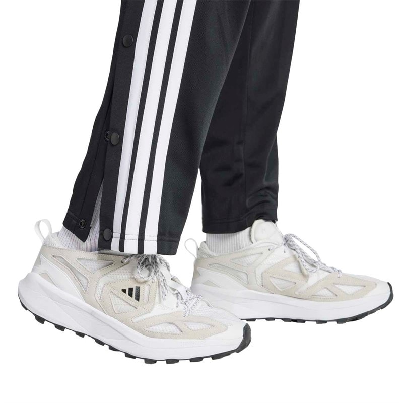 adidas Heren Snap Track Broek Zwart/Wit - Afbeelding 5