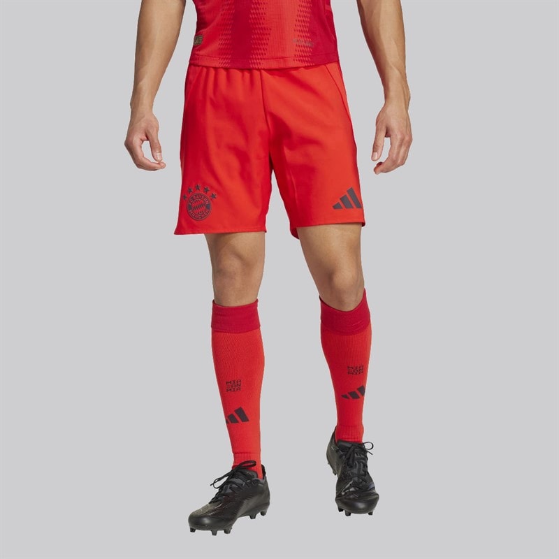 adidas Herren FCB FC Bayern München 24/25 Authentic Heim Shorts Rot - Bild 1