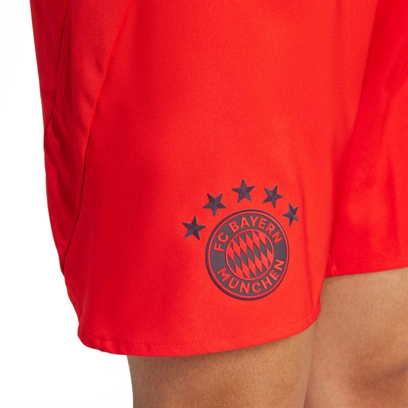 adidas Herren FCB FC Bayern München 24/25 Authentic Heim Shorts Rot - Bild 3