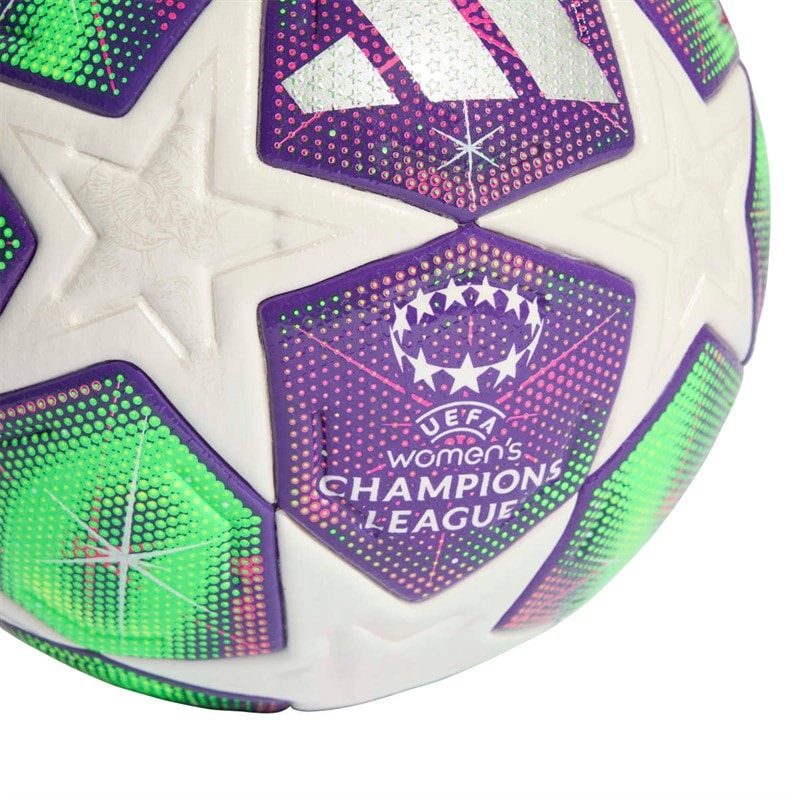 adidas Damen UEFA Champions League 25/26 Offizieller Pro Match Fußball (FIFA Quality Pro Zertifiziert) Weiß/Shock Pink/Multi/Solar Yellow - Bild 3
