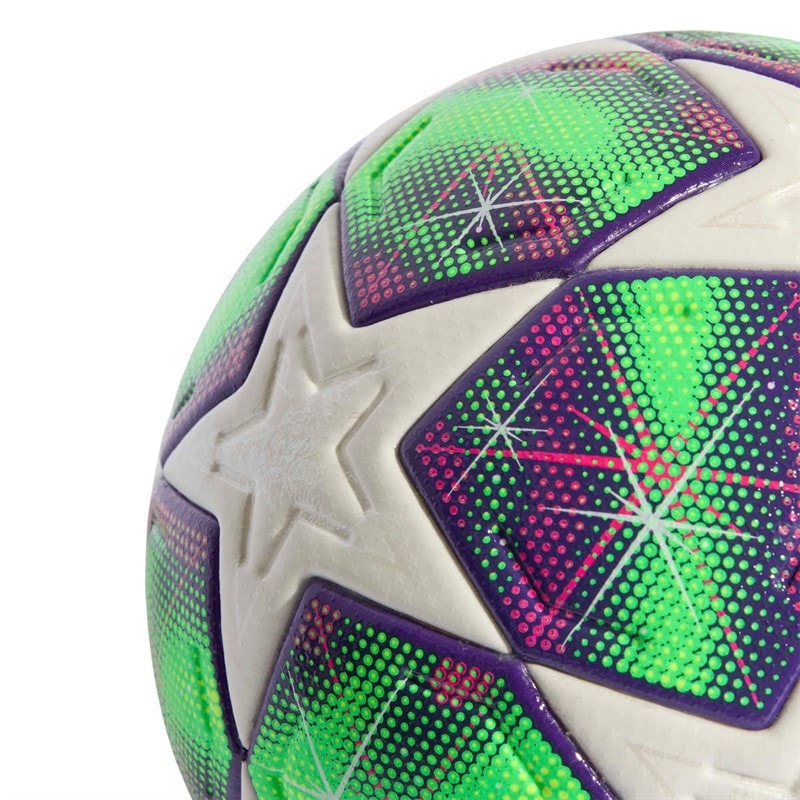 adidas Damen UEFA Champions League 25/26 Offizieller Pro Match Fußball (FIFA Quality Pro Zertifiziert) Weiß/Shock Pink/Multi/Solar Yellow - Bild 4