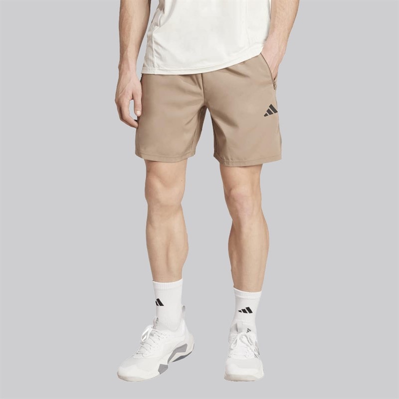 adidas Herren Train Essentials Gewebte Trainingsshorts Chalky Brown/Schwarz