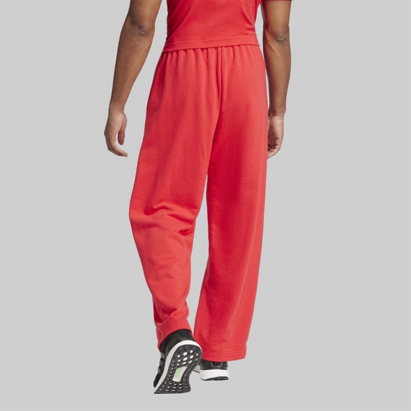 adidas Heren Essentials Wijde Pijp 3 Strepen Logo Joggers Pure Ruby/Zwart - Afbeelding 2