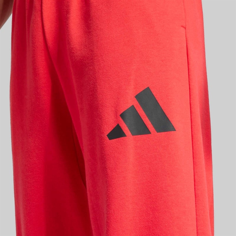 adidas Heren Essentials Wijde Pijp 3 Strepen Logo Joggers Pure Ruby/Zwart - Afbeelding 3