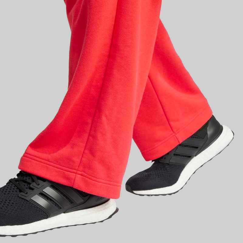 adidas Heren Essentials Wijde Pijp 3 Strepen Logo Joggers Pure Ruby/Zwart - Afbeelding 4