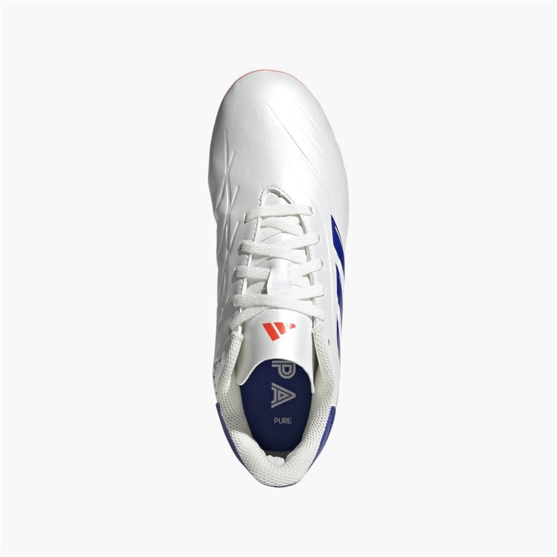 adidas Bottes de football Junior Copa Pure 2 Club Advancement Pack FG terrain ferme Cloud White/Lucid Blue/Solar Red - Image 4