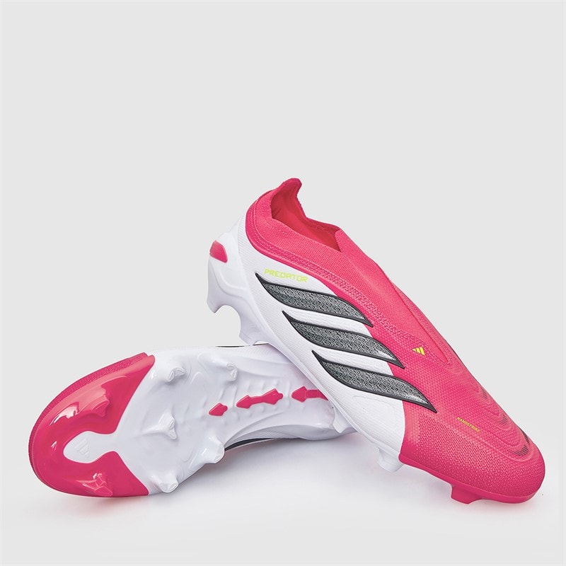 adidas Herren Predator League Schnürlose Für Tore Geboren Pack FG Fester Boden Fußballschuhe Lucid Red/Core Black/Cloud White