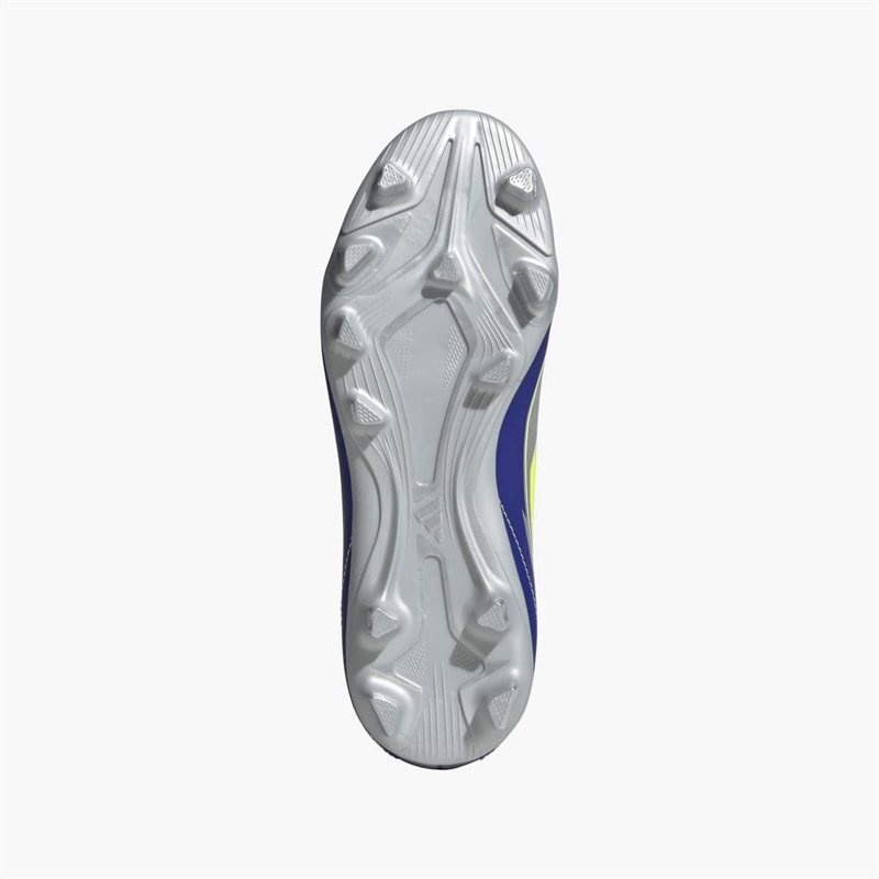 adidas Junior F50 Club Messi La Vida Rapida Pack FG/MG feste/mehrere Boden Fußballschuhe Silver Metallic/Solar Yellow/Lucid Blue - Bild 2