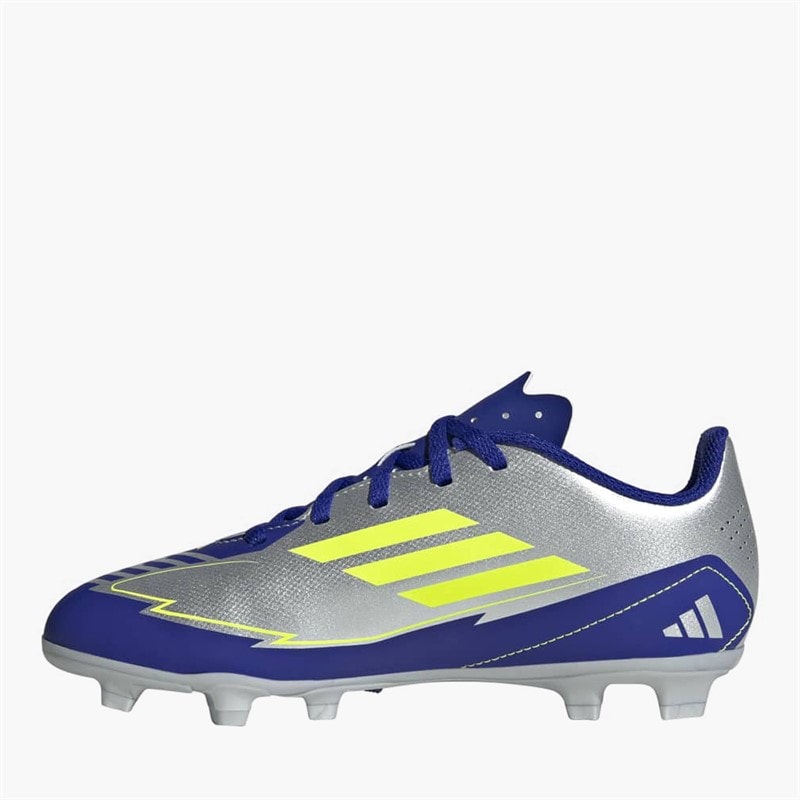 adidas Junior F50 Club Messi La Vida Rapida Pack FG/MG feste/mehrere Boden Fußballschuhe Silver Metallic/Solar Yellow/Lucid Blue - Bild 5