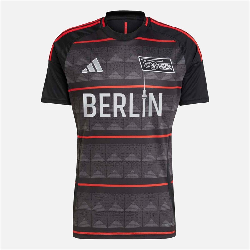 adidas Herren FCU 1FC Union Berlin 24/25 Auswärtstrikot Schwarz/Vivid Red