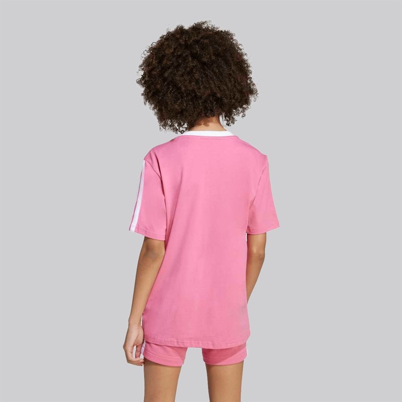 adidas Junior Meisjes Basics T-shirt Pink Fusion/Wit - Afbeelding 2