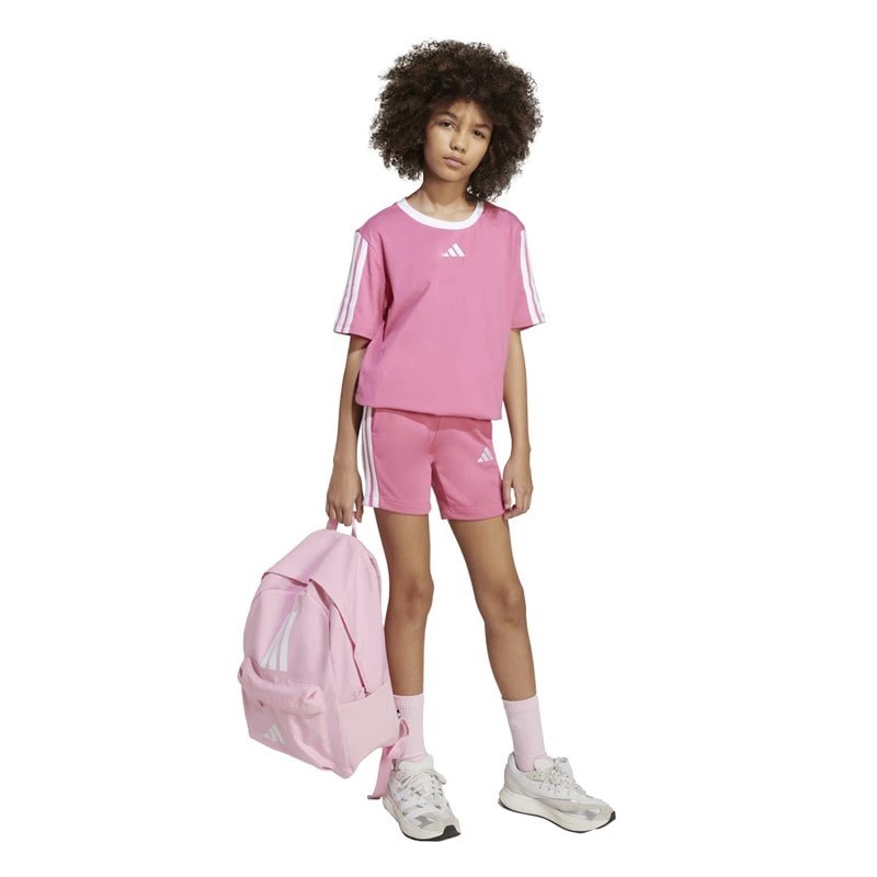 adidas Junior Meisjes Basics T-shirt Pink Fusion/Wit - Afbeelding 3