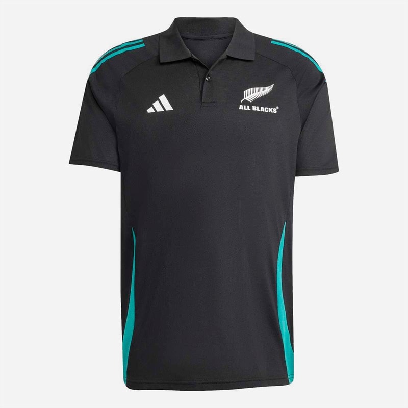 adidas Polo d'entraînement All Blacks Nouvelle-Zélande NZR Homme All Black/Pure Teal