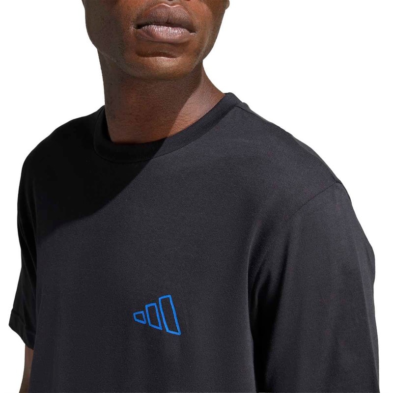 adidas T-shirt z grafiką z tyłu „Triple Stripe Vibe” dla niego kolor Czarny – zdjęcie  3