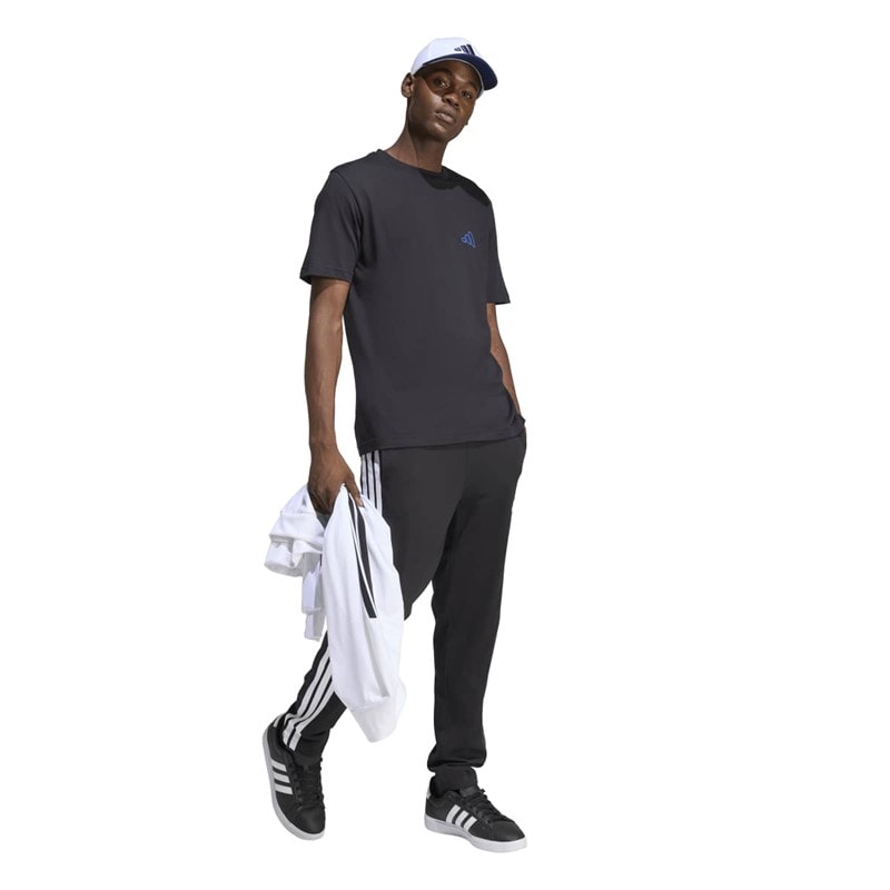 adidas T-shirt z grafiką z tyłu „Triple Stripe Vibe” dla niego kolor Czarny – zdjęcie  5