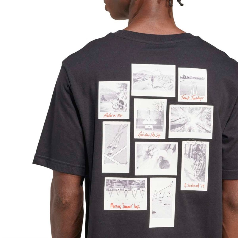 adidas Herren Erinnerungen an Sport Galerie Grafik T Shirt Schwarz - Bild 3
