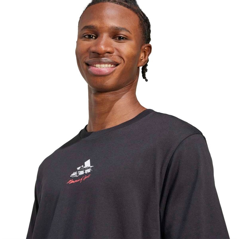 adidas Herren Erinnerungen an Sport Galerie Grafik T Shirt Schwarz - Bild 4