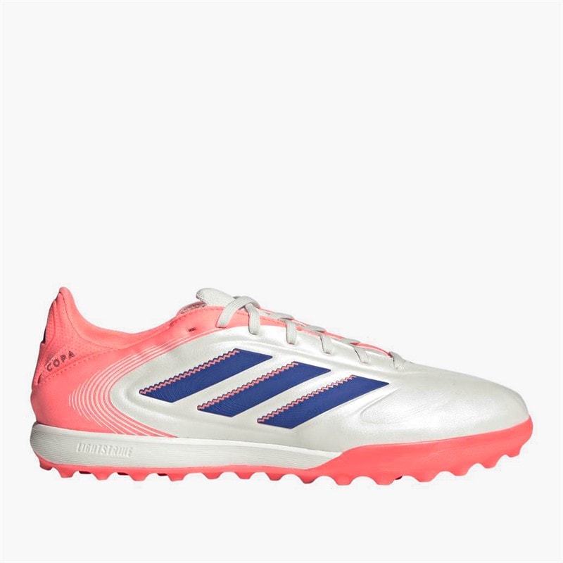 adidas Herren Copa Pure 3 Pro Coral Blaze Pack TF Astro Fußballschuhe Off White/Lucid Blue/Signal Coral