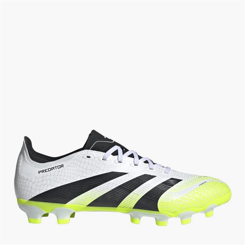 adidas Herren Predator League MG Multi Ground Fussball Schuhe Cloud White/Core Black/Lucid Lemon