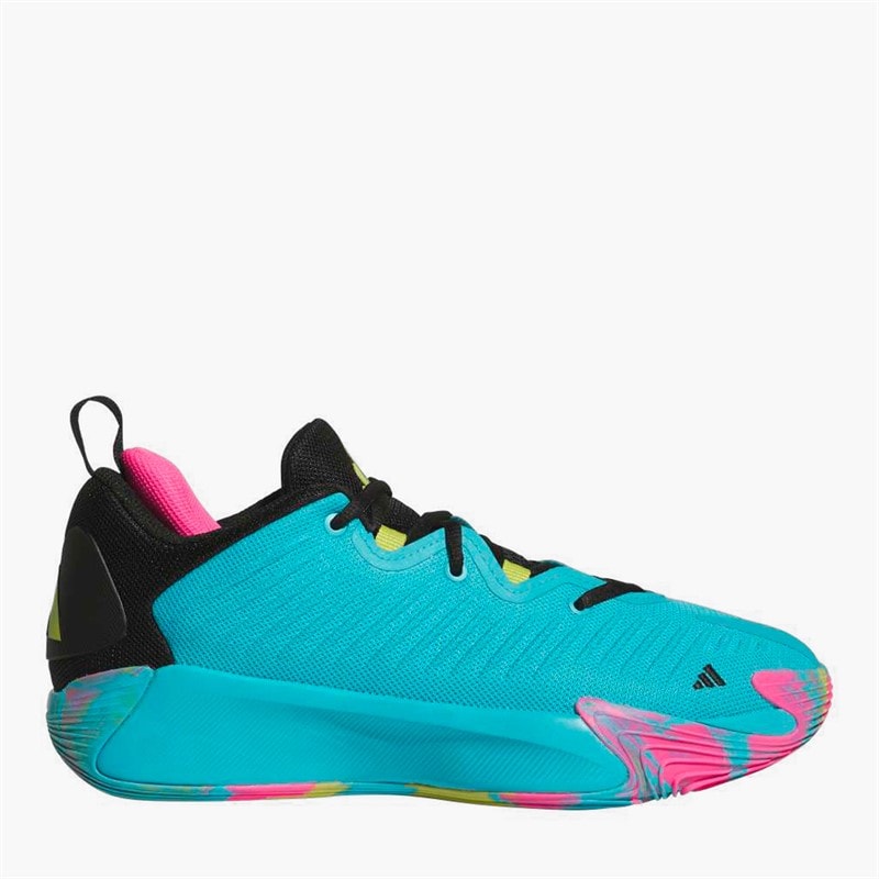 adidas Chaussures de Basketball d'Initiation Homme Lucid Cyan/Core Black/Preloved Lime - Image 1