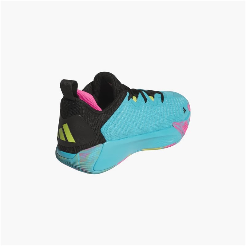 adidas Chaussures de Basketball d'Initiation Homme Lucid Cyan/Core Black/Preloved Lime - Image 3