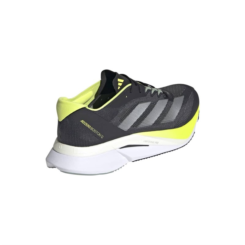 adidas Chaussures de course neutres Adizero Boston 12 Lightstrike Pro Homme Aurora Ink/Silver Metallic/Pulse Lime - Image 3