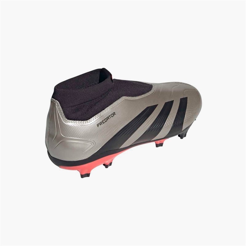 adidas Herren Predator League Schnürlose Vivid Horizon Pack FG Fester Boden Fußballschuhe Platinum Metallic/Aurora Black/Turbo - Bild 3