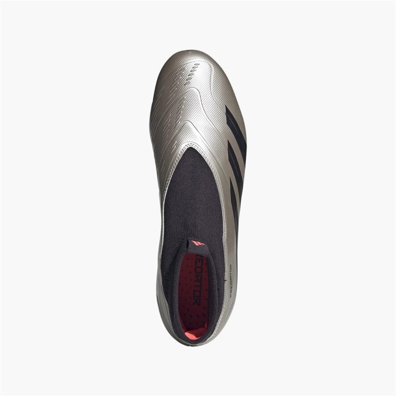 adidas Herren Predator League Schnürlose Vivid Horizon Pack FG Fester Boden Fußballschuhe Platinum Metallic/Aurora Black/Turbo - Bild 4