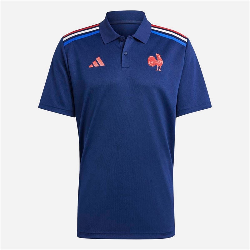 adidas Polo Supporters France Rugby Domicile Homme FFR Dark Blue