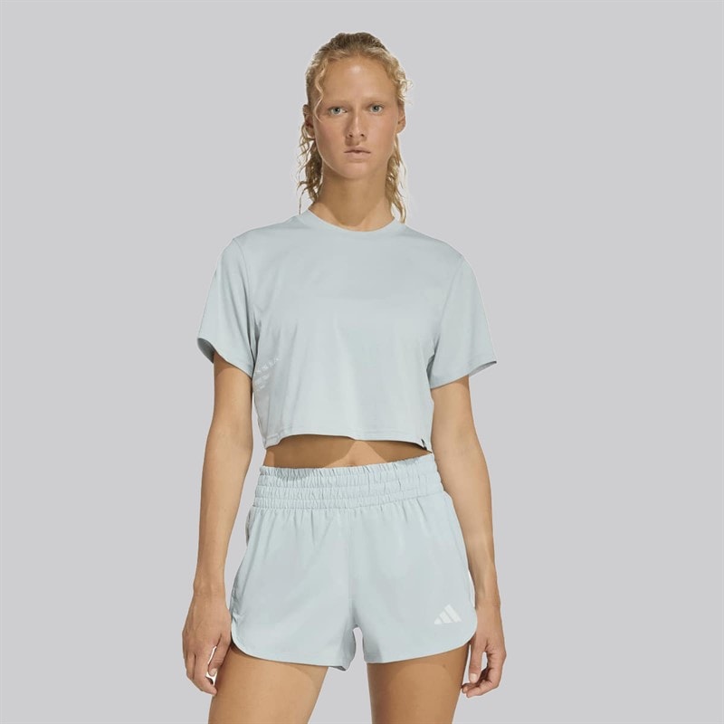 adidas T-shirt z grafiką Climacool Power Training dla niej kolor Wonder Sage – zdjęcie  2