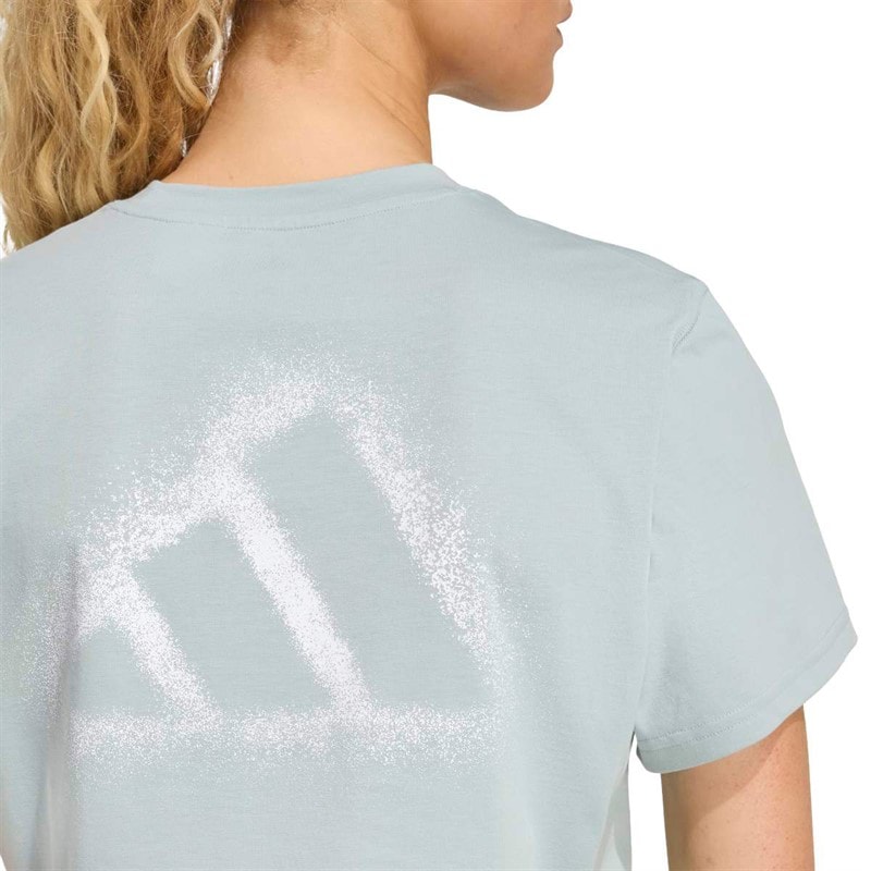 adidas T-shirt z grafiką Climacool Power Training dla niej kolor Wonder Sage – zdjęcie  5