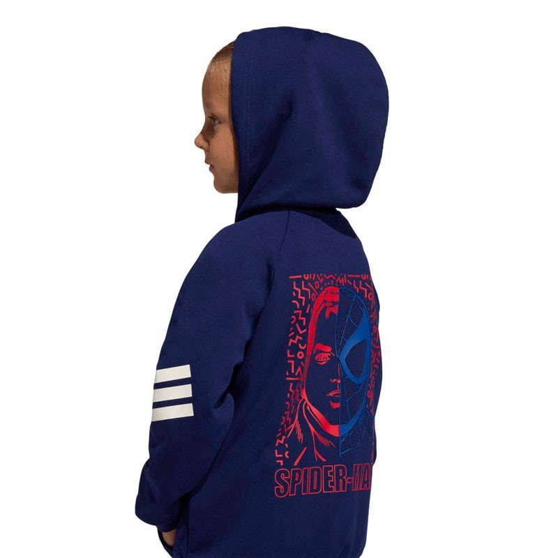 adidas Kinder X Marvel Spider Man Trainingsjacke Dark Blue/Off White - Bild 3