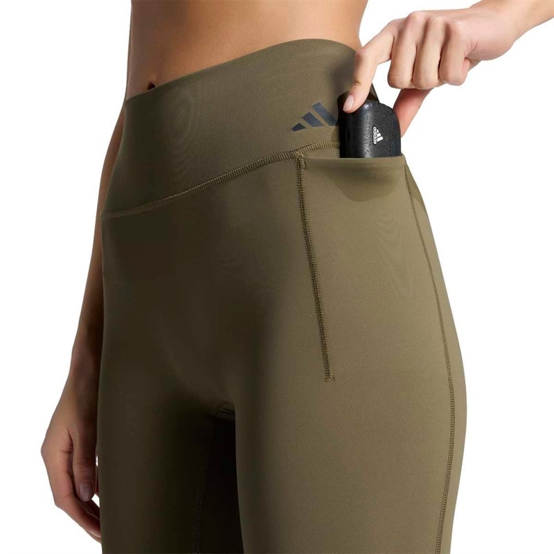 adidas Leggings d'entraînement Optime Femme Olive Strata - Image 3