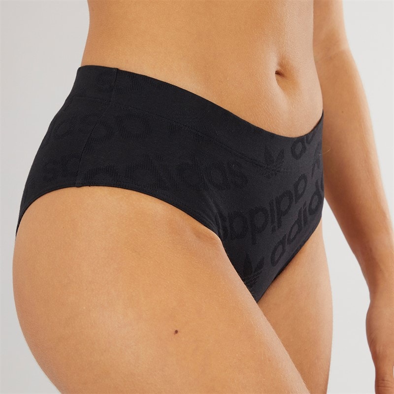 adidas Originals Dames Microterrot Monogram Hipster Onderbroek Zwart - Afbeelding 3