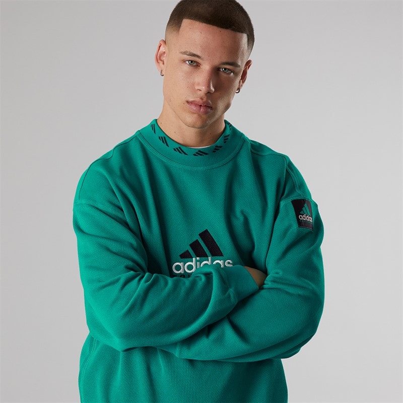 adidas Originals Heren EQT Reflecterend Crew Neck Sweatshirt Equipment Green - Afbeelding 3
