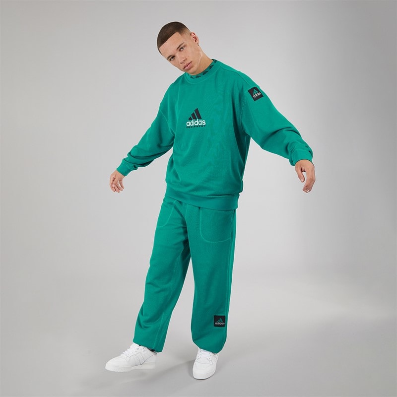 adidas Originals Heren EQT Reflecterend Crew Neck Sweatshirt Equipment Green - Afbeelding 4
