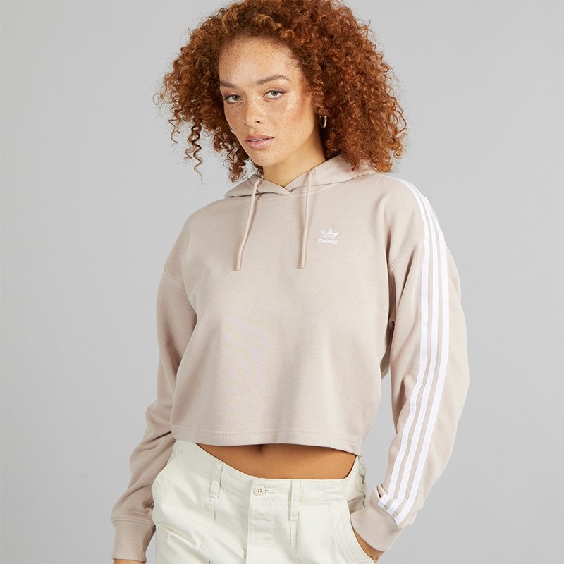 adidas Originals Adicolor bluza z kapturem z 3 paskami dla niej kolor Wonder ciemnoszary