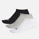 adidas Originals Trefoil Liner Drie Paar Geen Toon Sokken Wit/Zwart/Medium Grey Heather