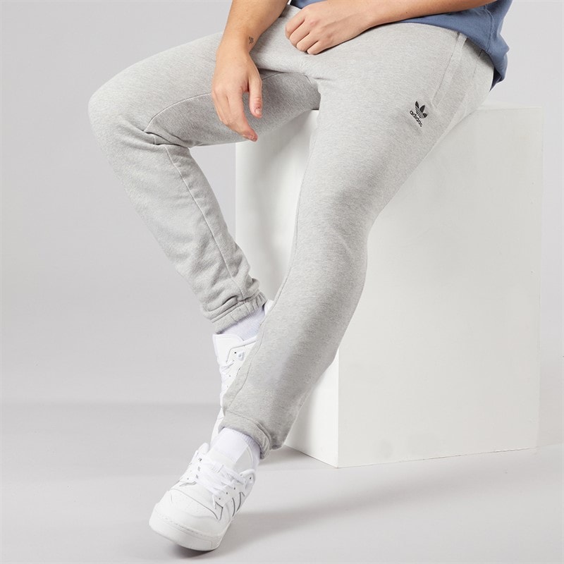 adidas Originals Heren Trefoil Essentials French Terry Joggingbroek Medium Grey Heather - Afbeelding 1