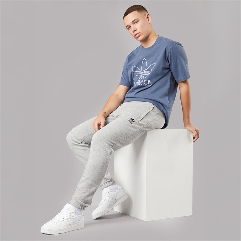 adidas Originals Heren Trefoil Essentials French Terry Joggingbroek Medium Grey Heather - Afbeelding 4