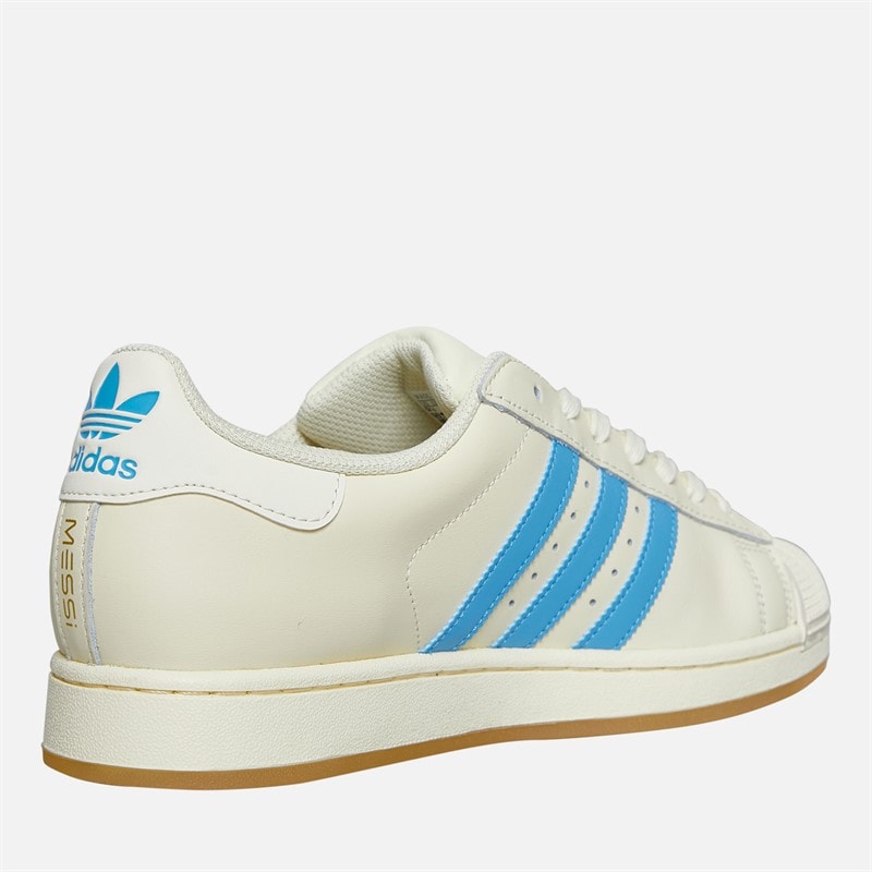 adidas Originals Baskets Superstar Messi Homme Cream White/Semi Blue Burst/Gold Metallic - Image 5