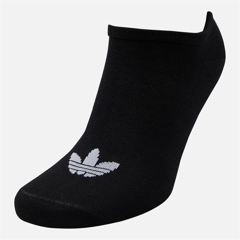 adidas Originals Heren Trefoil Drie Paar Geen Show Sokken Zwart/Wit - Afbeelding 2