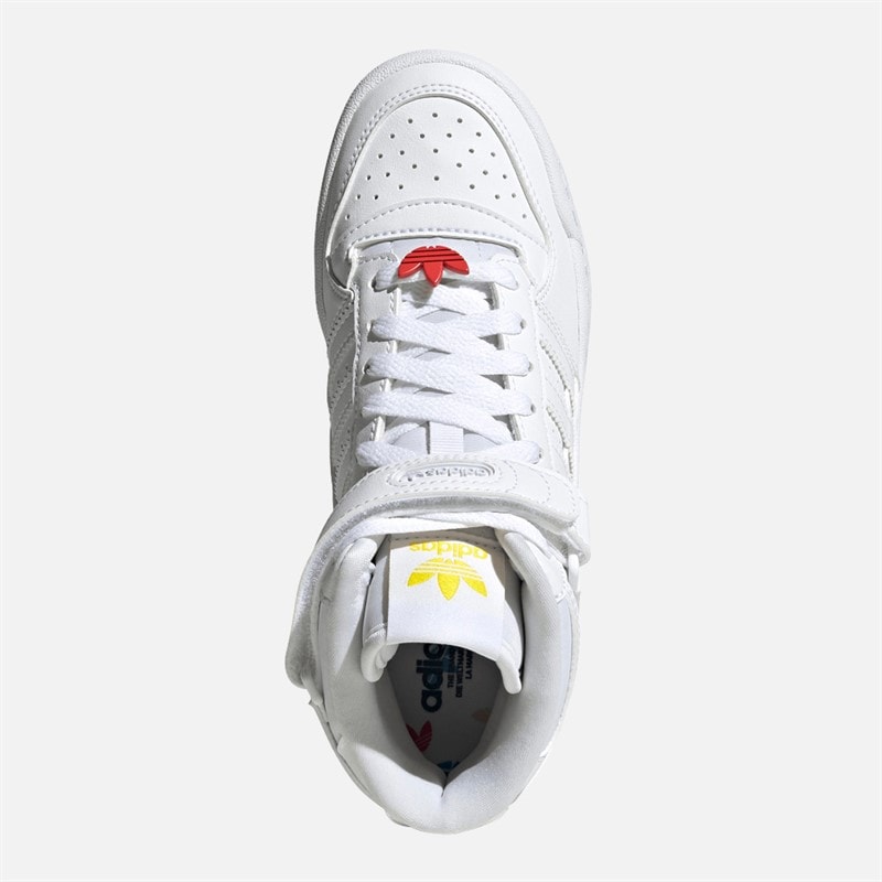 adidas Originals Junior Junge Forum Mid Sneaker Cloud White/Rot/Bright Blue - Bild 4