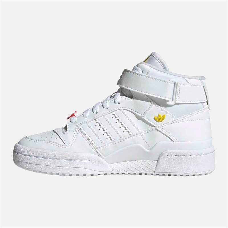 adidas Originals Junior Junge Forum Mid Sneaker Cloud White/Rot/Bright Blue - Bild 5