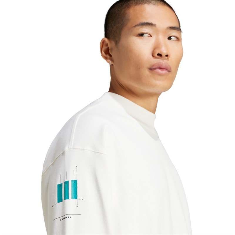 adidas Originals T-shirt à manches longues EQT Graphic Homme Cloud White - Image 3