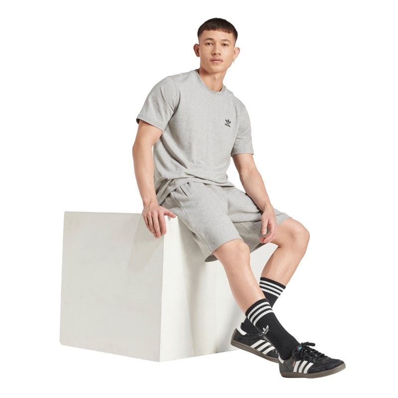 adidas Originals Shorts Essentials Trefoil Homme Medium Grey Heather - Image 5
