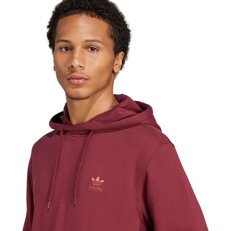 adidas Originals Herren Trefoil Essentials Französisch Frottee Hoodie Shadow Red - Bild 3